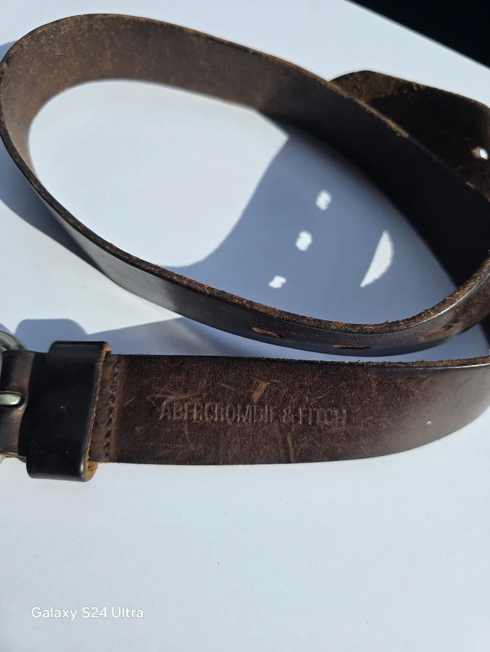 Abercrombie & Fitch 1999 Vintage Brown Leather 38” Belt 28070